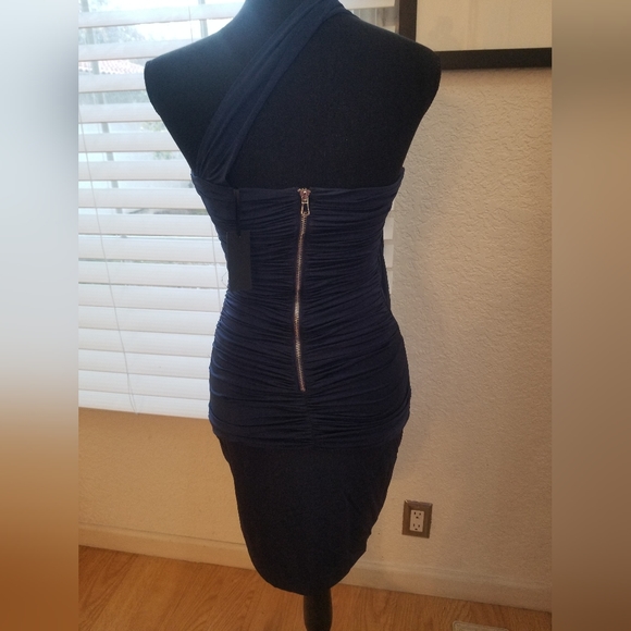 NAVY BLUE STUDDED DRESS - Picture 5 of 7